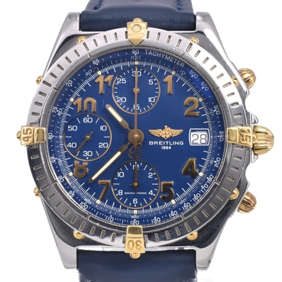 ブライトリング BREITLING B13050.1 クロノマット ビコロ クロノグラフ ブルー 自動巻き メンズ 良品 腕時計 N#148739