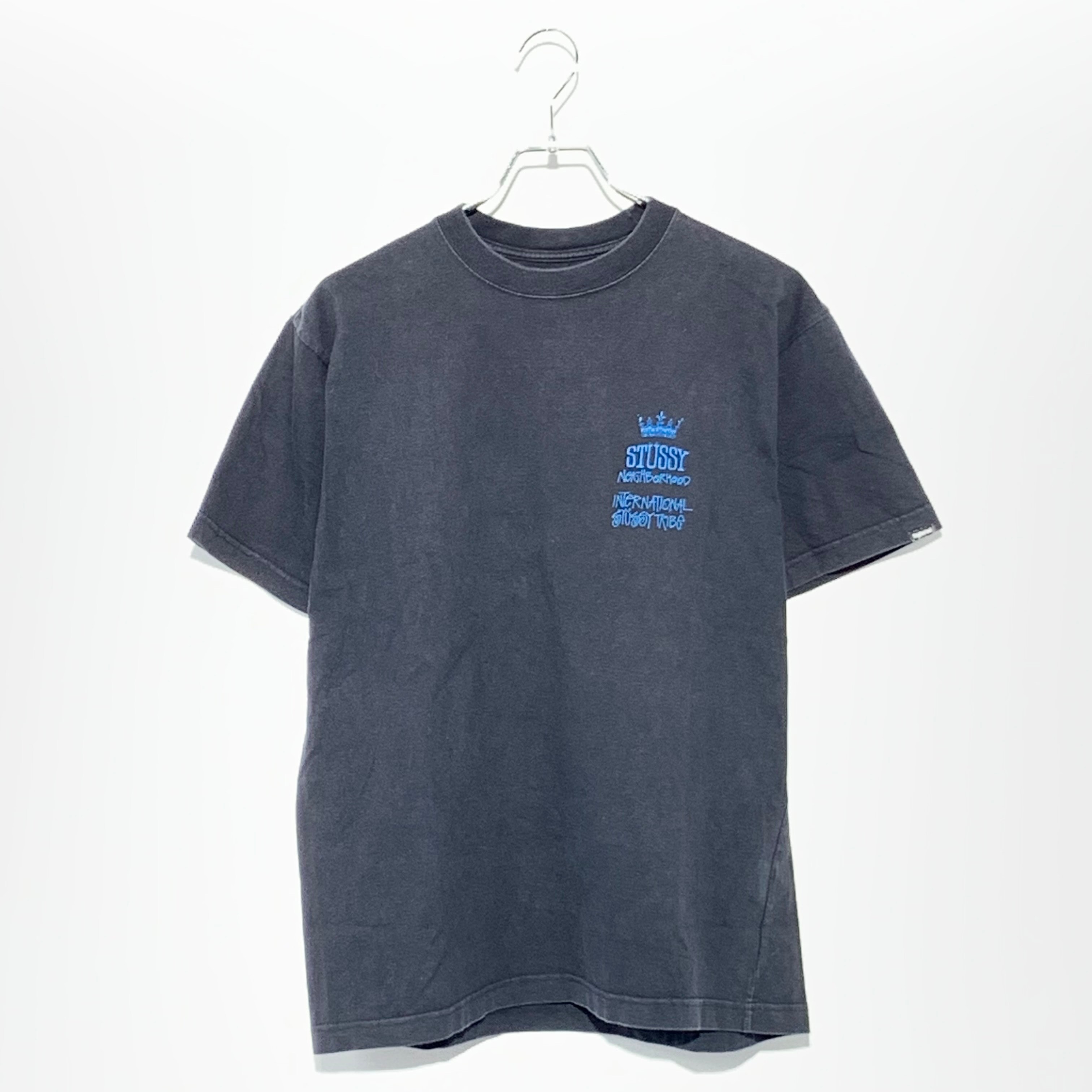 STUSSY NEIGHBORHOOD SKULL PRINT TEE Black