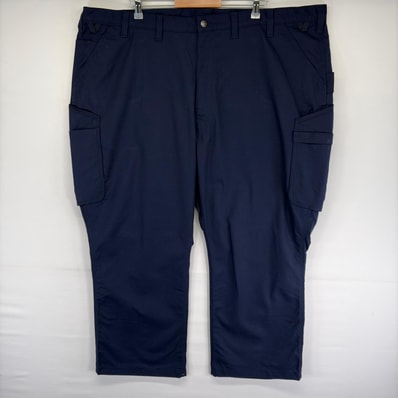 古着 カーハート Carhartt パンツ ワークパンツ ワンポイント 大きいサイズ カーゴパンツ サイドポケット W50 L30 ネイビー系 メンズ