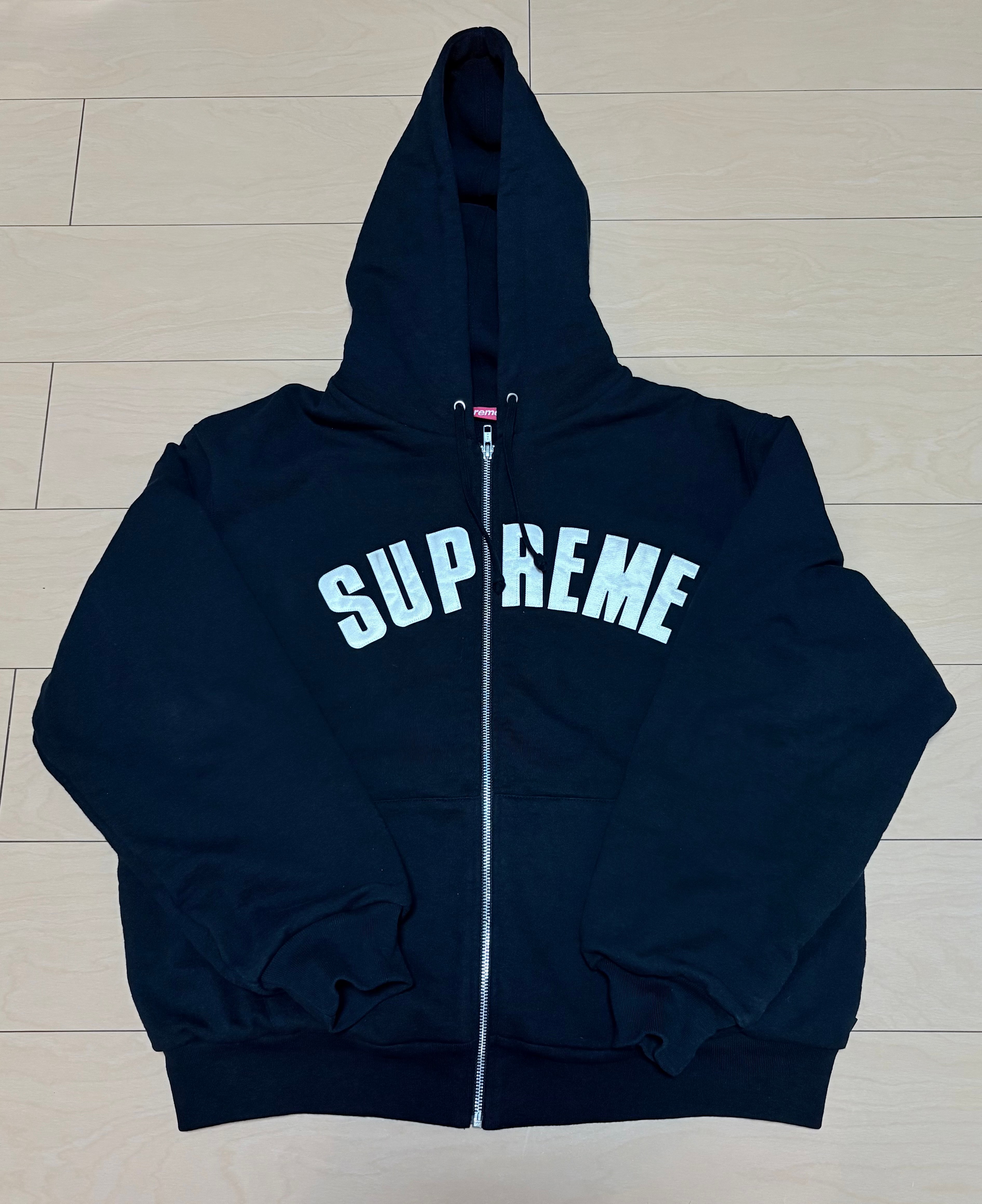 シュプリーム アーク サーマル ジップ アップ フーディー スウェットシャツ "ブラック"