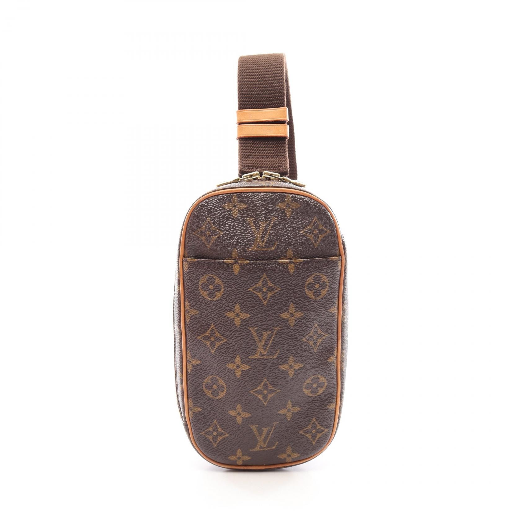 ルイ・ヴィトン LOUIS VUITTON ポシェットガンジュ ウエストバッグ ボディバッグ バッグ PVCコーティングキャンバス レザー モノグラム メンズ レディース ブラウン系 M51870 【中古】