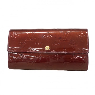 【6dd5371-k】ルイヴィトン 長財布 ヴェルニ ポルトフォイユサラ M91521 ルージュフォーヴィスト【中古】レディース