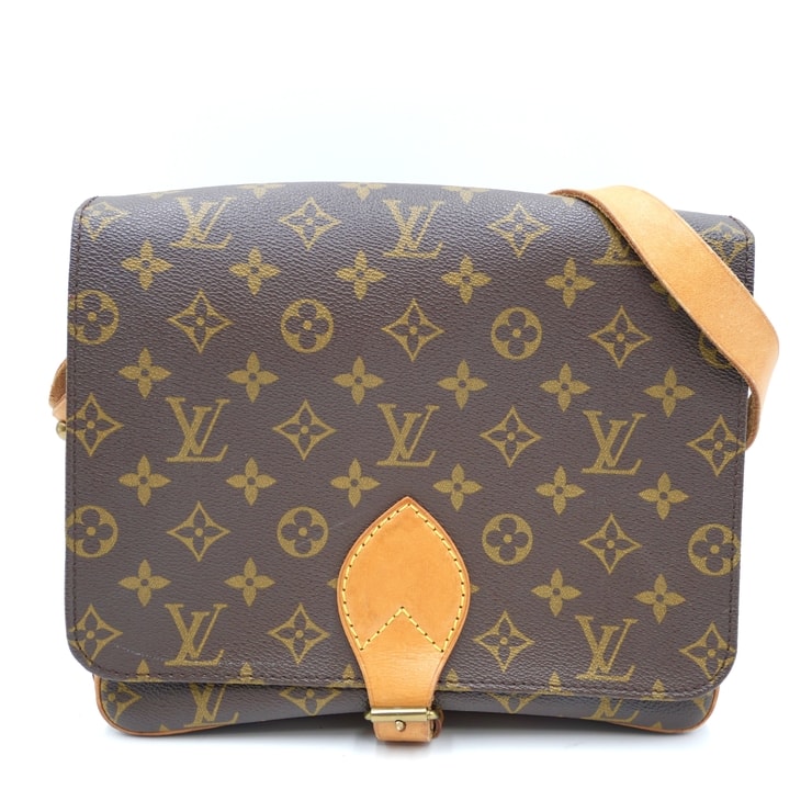 LOUIS VUITTON(ルイ・ヴィトン)カルトシエールMM ヴィンテージ ショルダーバッグ モノグラム キャンバス ブラウン レザー レディース M51253【中古】