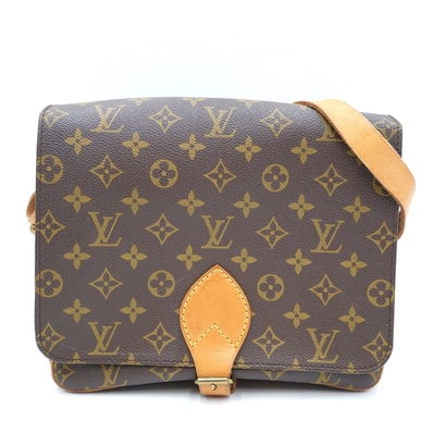 LOUIS VUITTON(ルイ・ヴィトン)カルトシエールMM ヴィンテージ ショルダーバッグ モノグラム キャンバス ブラウン レザー レディース M51253【中古】