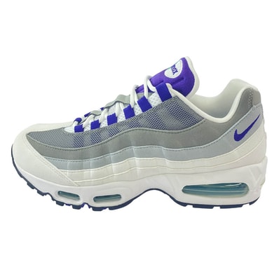NIKE ナイキ スニーカー HJ5996-100 WMNS AIR MAX 95 BIG BUBBLE WHITE COURT PURPLE エアマックス ビッグバブル コートパープル スニーカー グレー系 パープル系 28cm【極上美品】【中古】