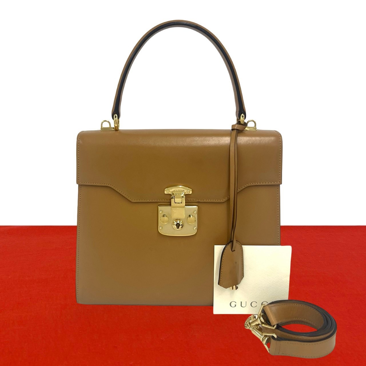 B (目立った傷や汚れなし)】GUCCI グッチ レディロック ロゴ 金具