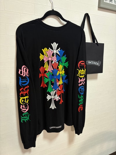 Chrome Hearts Multi Color Cemetery Cross L/S T-Shirt "Black"