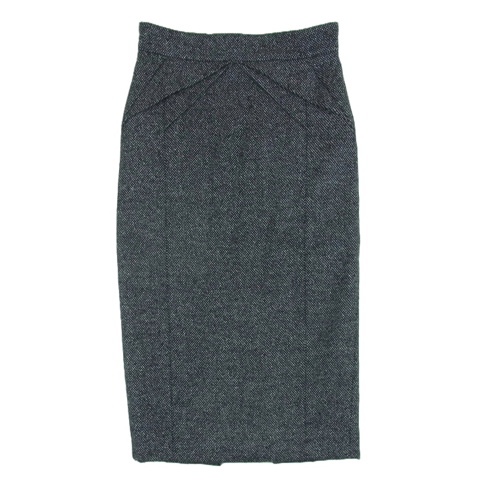 GUCCI グッチ スカート 330102 シルク混 ウール スカート イタリア製 グレー系 36【中古】