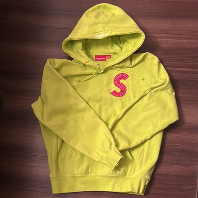 Supreme S Logo Hooded Sweatshirt "Acid Green" (20FW)