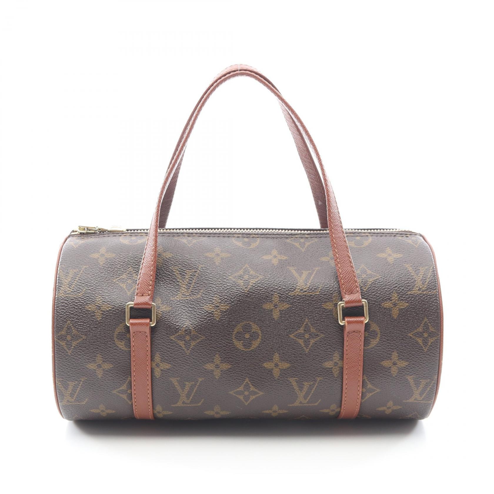 ルイ・ヴィトン LOUIS VUITTON パピヨン26 旧型 ハンドバッグ バッグ PVCコーティングキャンバス レザー モノグラム レディース ブラウン系 M51366 【中古】