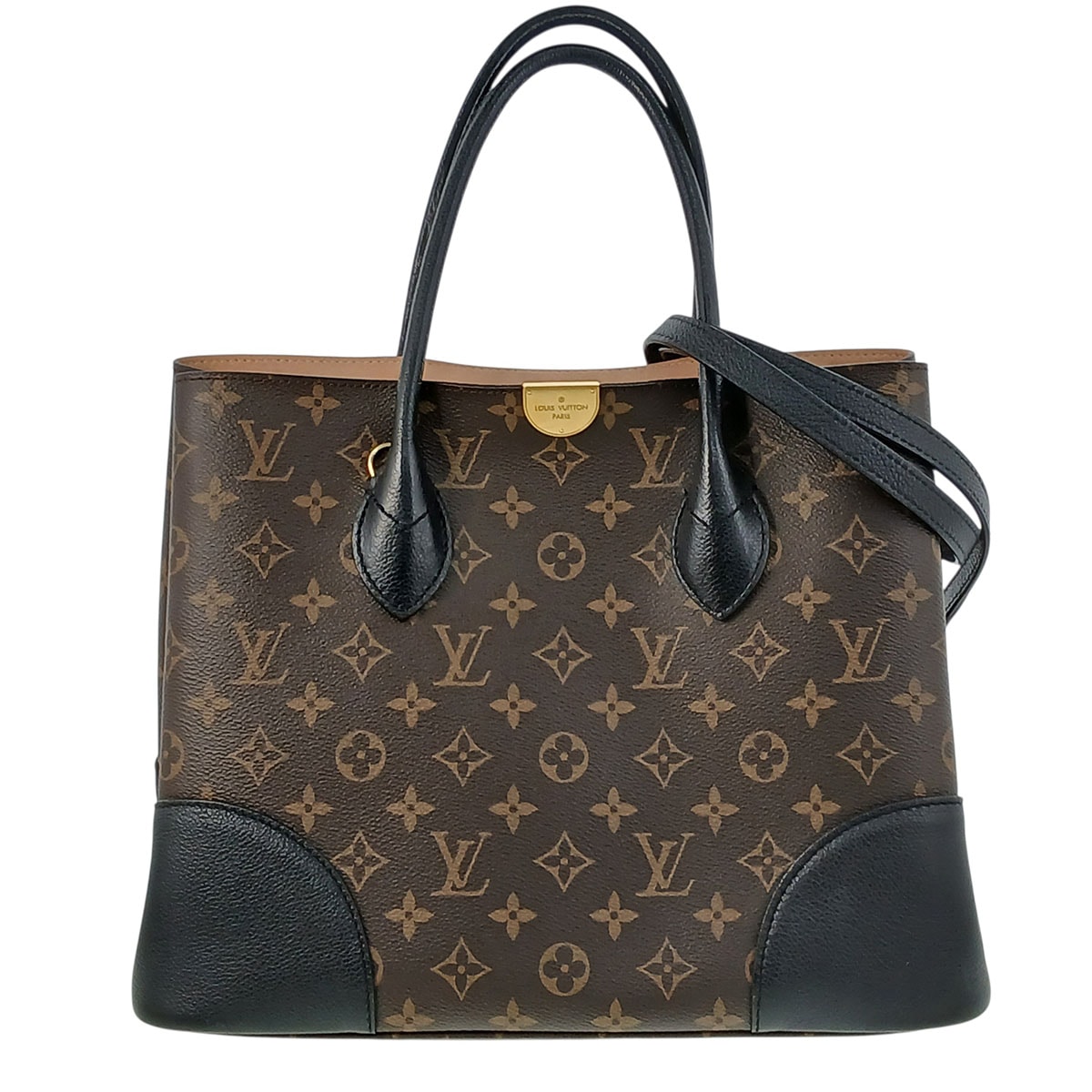 【再値下げ】LOUIS VUITTON ルイ・ヴィトン フランドリン トートバッグ M41595 モノグラムマカサー ブラウン  レディース【中古】