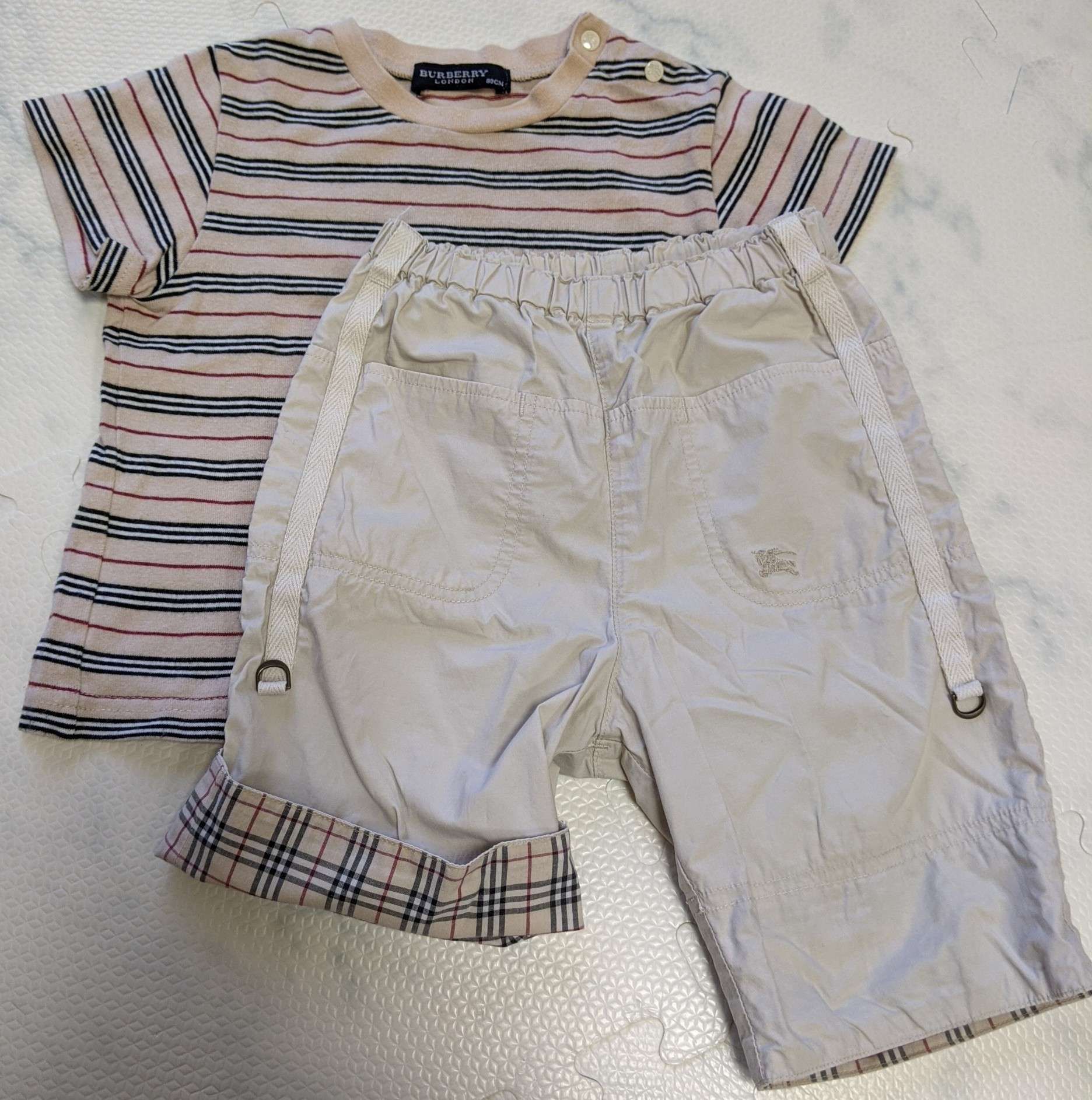 BURBERRY 子供 80cm シャツ&ハーフパンツ