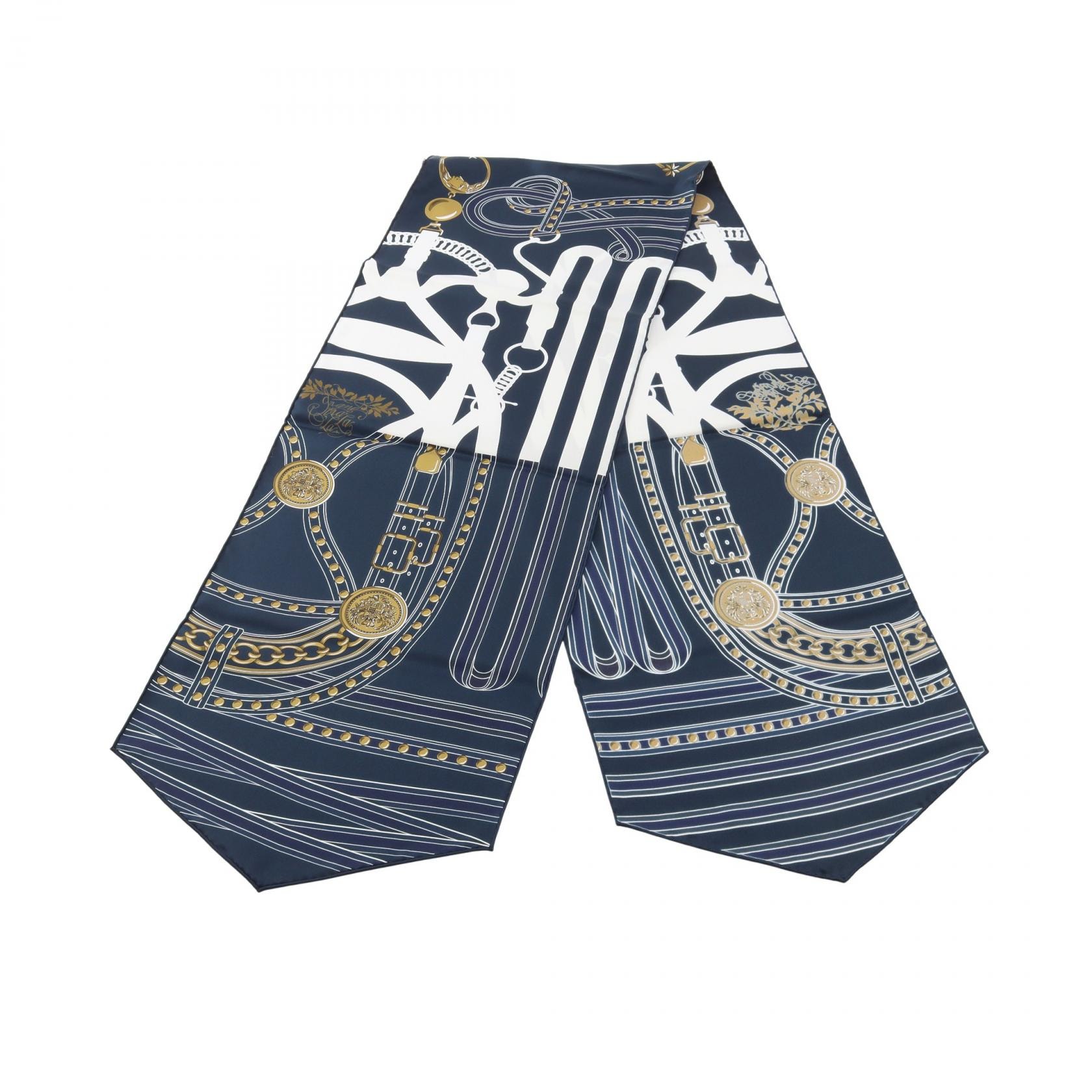エルメス HERMES マキシツイリー GRAND TRALALA スカーフ 衣料品 シルク シルク レディース ネイビー系 / マルチカラー 【中古】