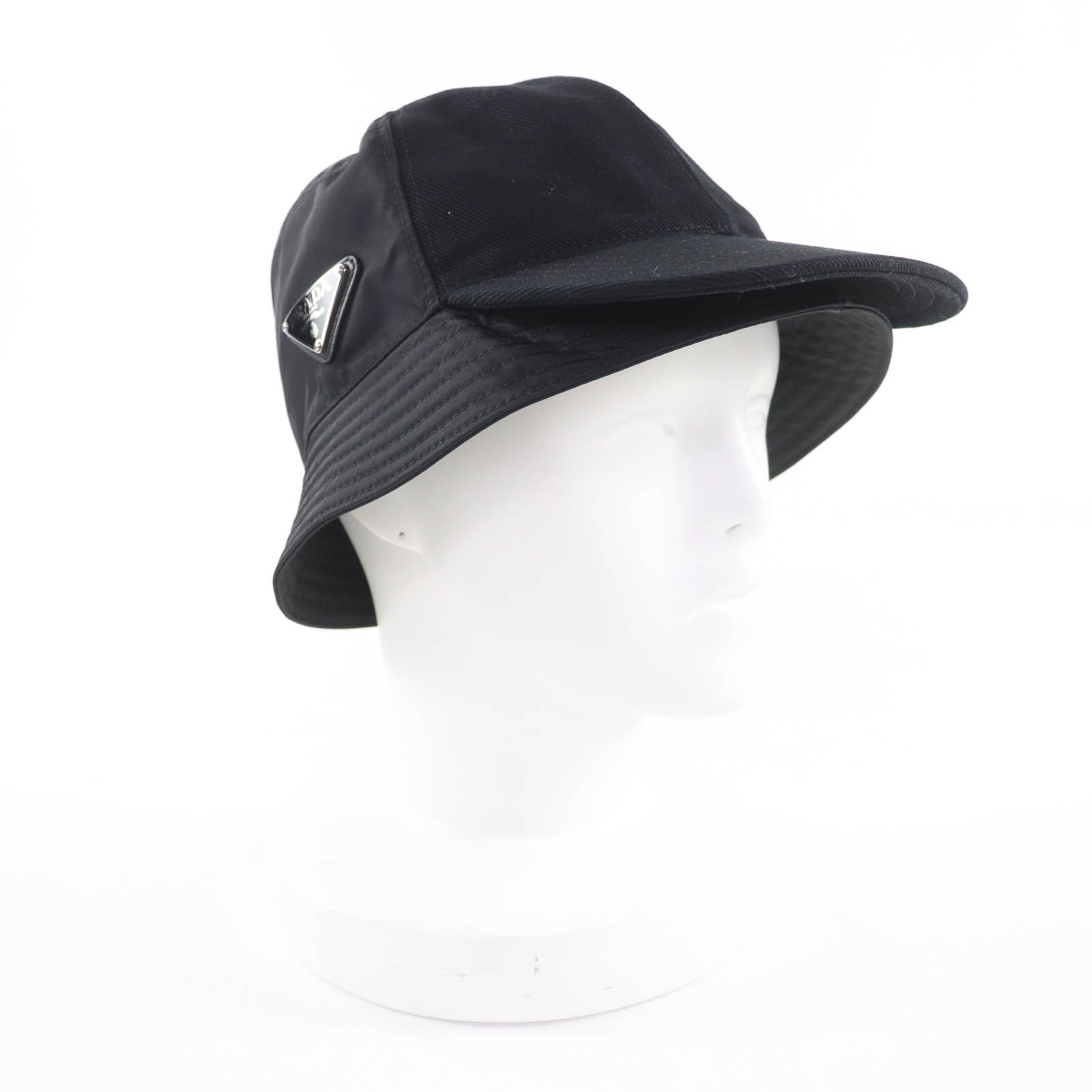 美品 プラダ ハット ブラック レディース M 2HC281