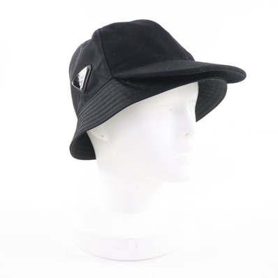美品 プラダ ハット ブラック レディース M 2HC281