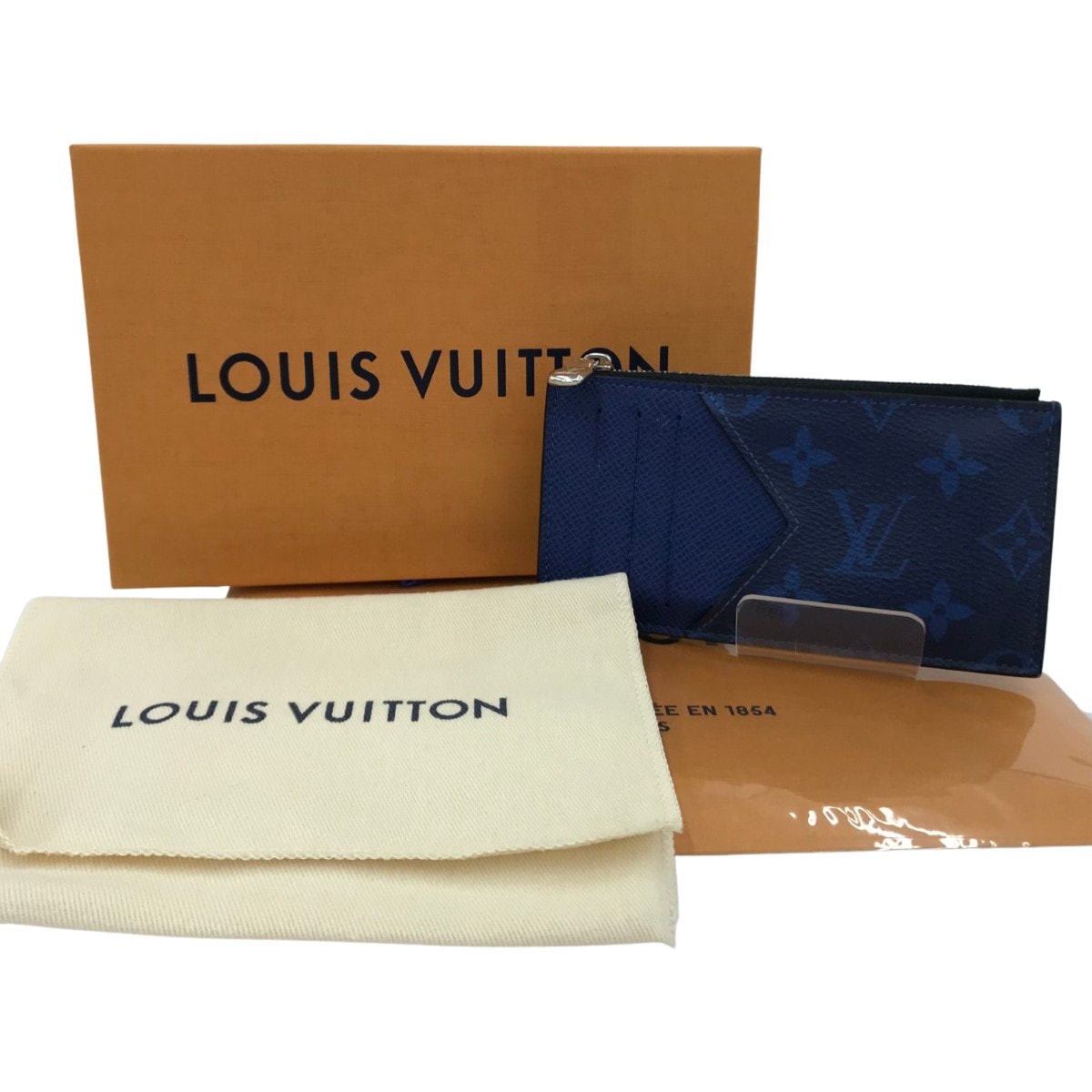 Louis Vuitton Coin Card Holder Taigarama "Cobalt"