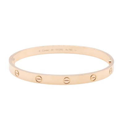 カルティエ CARTIER ラブブレス クラシック ブレスレット アクセサリー K18PG(ピンクゴールド) メンズ レディース ゴールド系 B6081717 【中古】