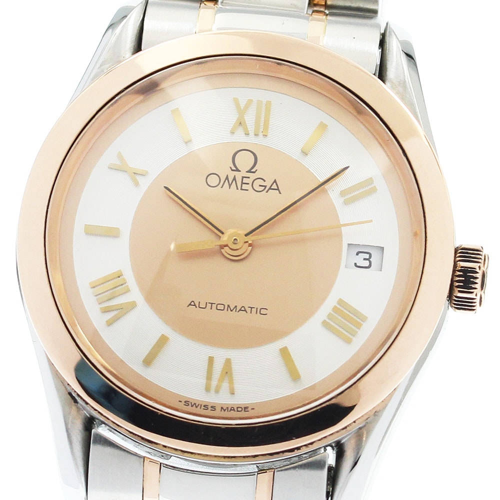 オメガ クラシック デイト PGベゼル  自動巻き レディース 【中古】