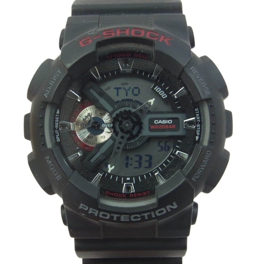 CASIO G-SHOCK カシオ ジーショック 時計 5146 GA-110 デジタルアナログ時計 腕時計 ブラック系【中古】