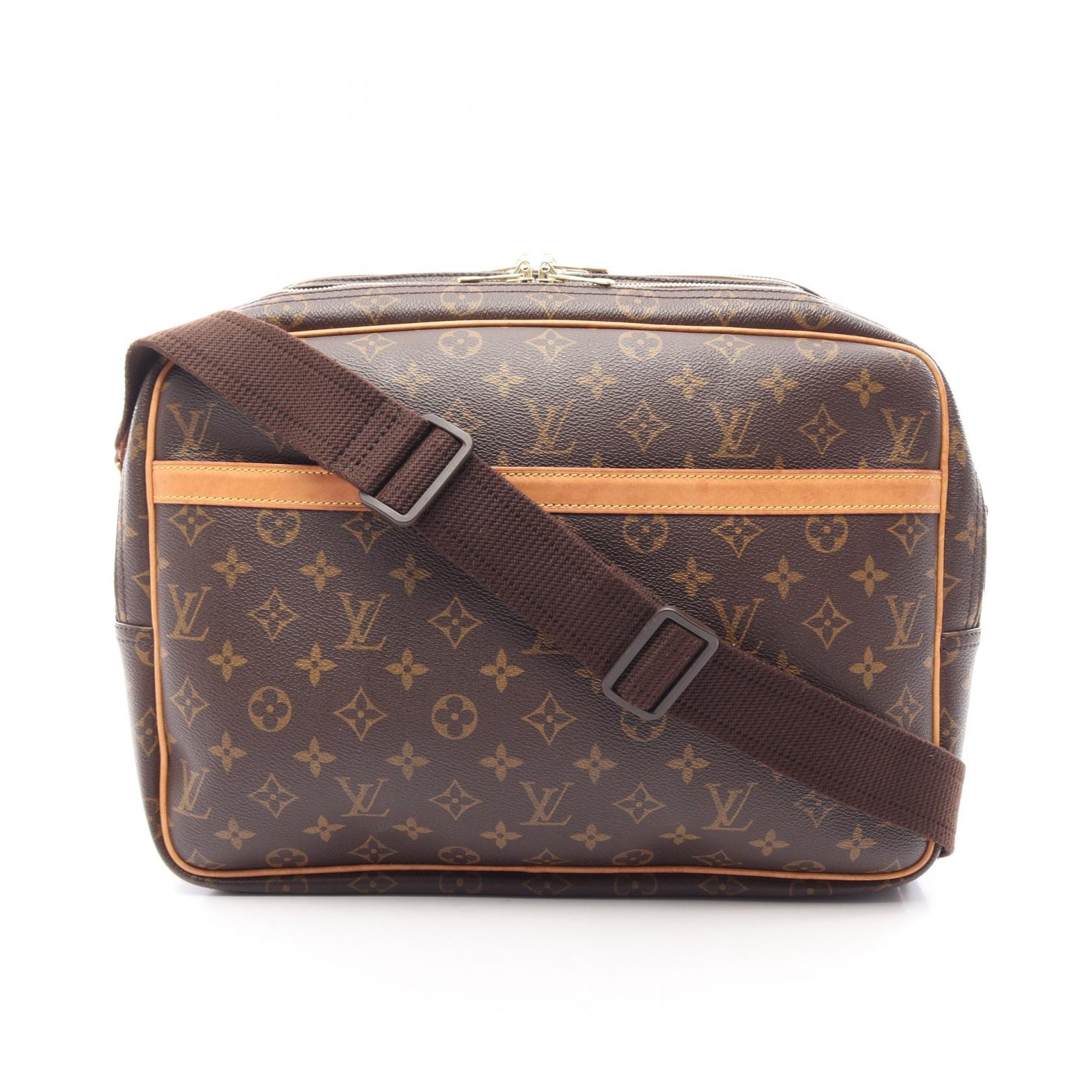 ルイ・ヴィトン LOUIS VUITTON リポーターGM ショルダーバッグ バッグ PVCコーティングキャンバス レザー モノグラム レディース ブラウン系 M45252 【中古】