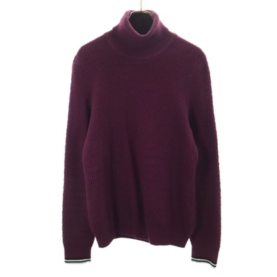 LACOSTE ラコステ 長袖 タートルネック セーター XS ワインレッド ニット