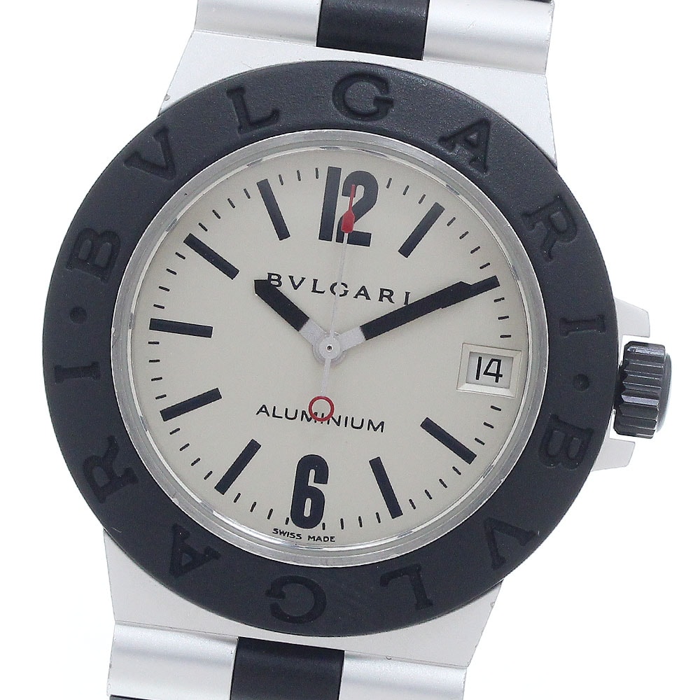 ☆良品  ブルガリ アルミニウム デイト AL32A ボーイズ 【中古】