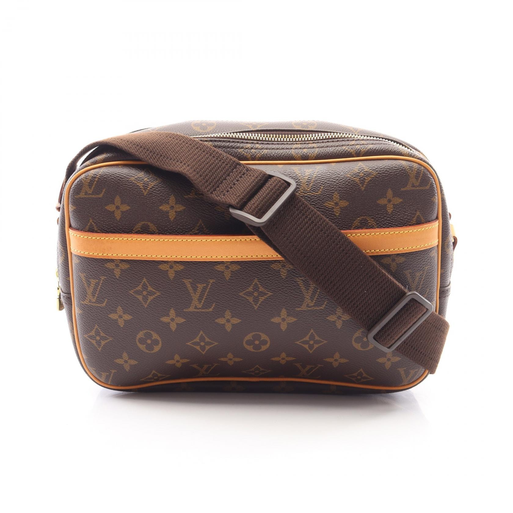 ルイ・ヴィトン LOUIS VUITTON リポーターPM モノグラム ショルダーバッグ バッグ PVCコーティングキャンバス レザー レディース ブラウン系 M45254 【中古】