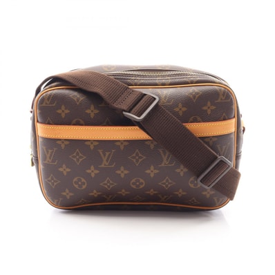 ルイ・ヴィトン LOUIS VUITTON リポーターPM モノグラム ショルダーバッグ バッグ PVCコーティングキャンバス レザー レディース ブラウン系 M45254 【中古】