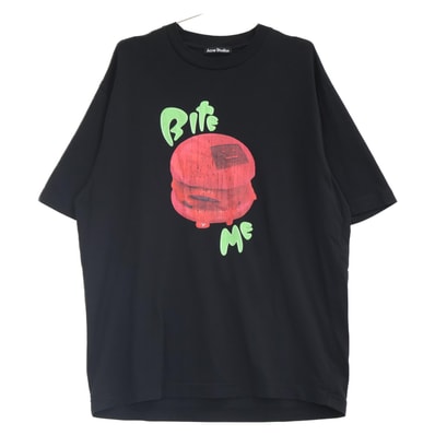 アクネ ストゥディオズ 23ss ブラック ENRIK BURGER OVERSIZED FACE T-SHIRT XXS