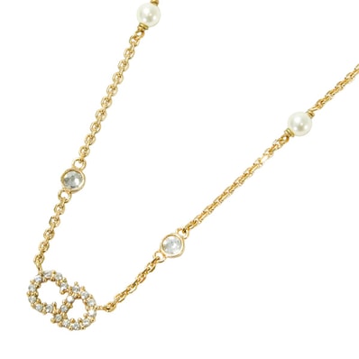 Dior ディオール ネックレス Clair D Lune クレール ディー リュヌ ゴールド ゴールドトーンメタル/レジンパール/クリスタル ゴールド金具 N1033CDLCY 新品同様【中古】