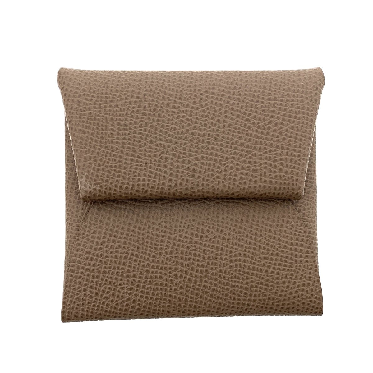 【値下げ】HERMES エルメス バスティア コインケース ヴォーエプソン エトゥープ W(2024)刻印  レディース【中古】