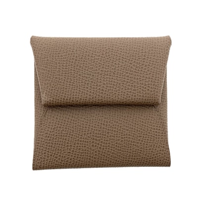【値下げ】HERMES エルメス バスティア コインケース ヴォーエプソン エトゥープ W(2024)刻印 レディース【中古】