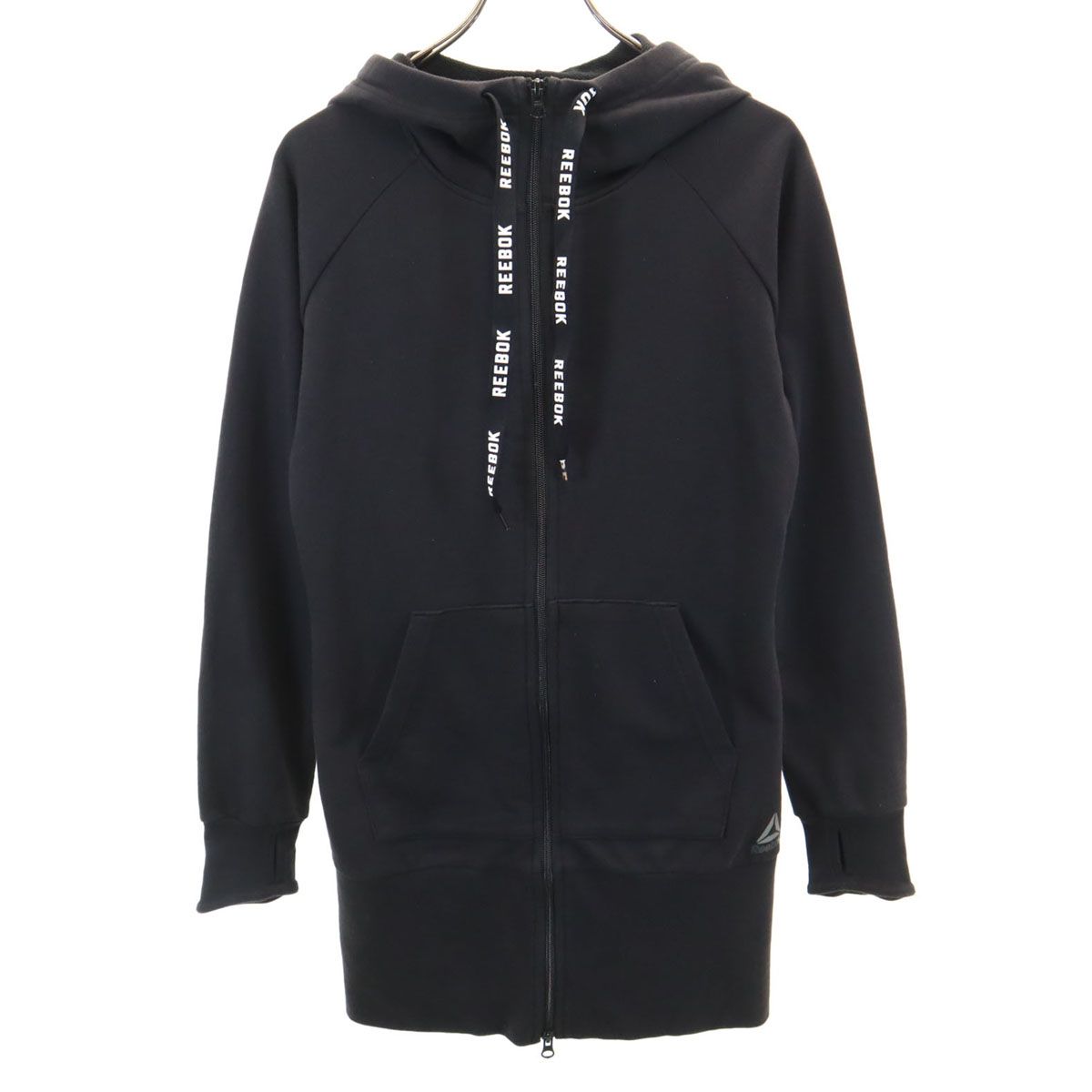 Reebok 長袖 ロング スウェット ジップパーカー