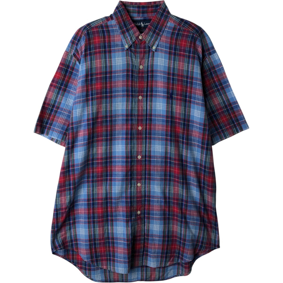 古着 ラルフローレン Ralph Lauren BLAKE 半袖 ボタンダウン チェックシャツ メンズM相当/eaa477565