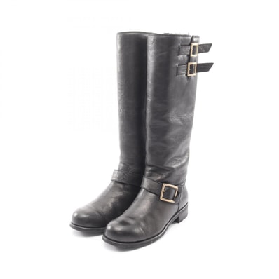 ジミーチュウ JIMMY CHOO ブーツ 靴 レザー レディース ブラック系 【中古】