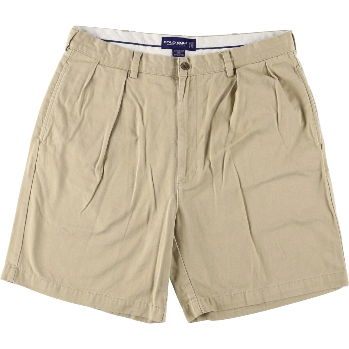 古着 ラルフローレン Ralph Lauren POLO GOLF ポロゴルフ CLASSIC GOLF SHORT ツータック チノショーツ ショートパンツ メンズw35相当/eaa417749