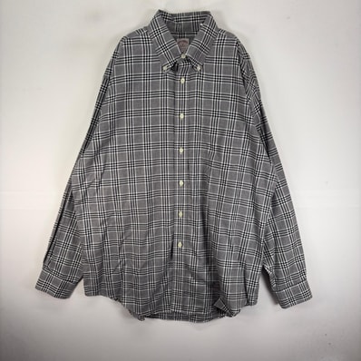 古着 ブルックスブラザーズ Brooks Brothers 長袖シャツ 胸ポケ L グレー系 無地 メンズ