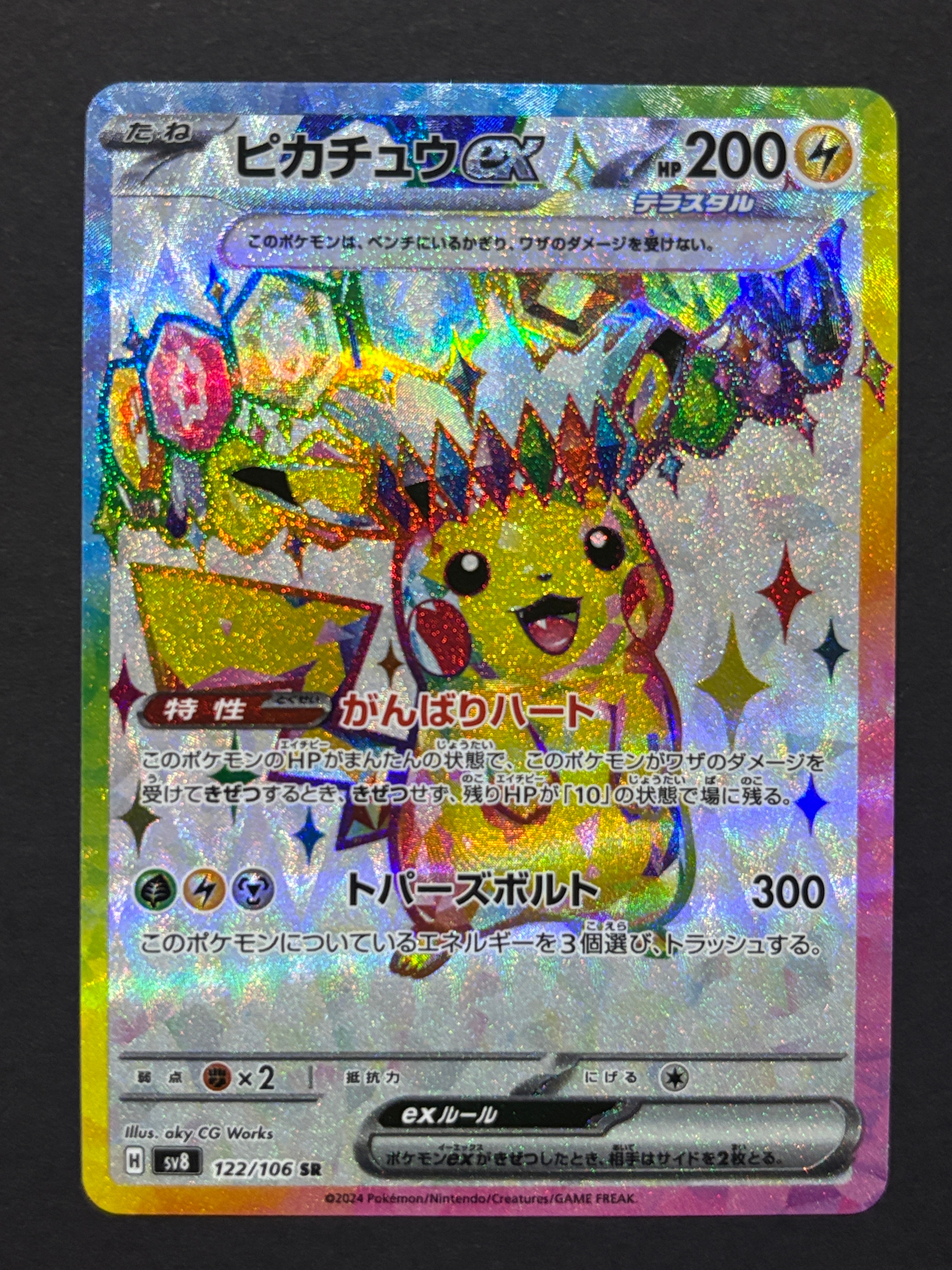ピカチュウex SR [SV8 122/106](拡張パック「超電ブレイカー」)