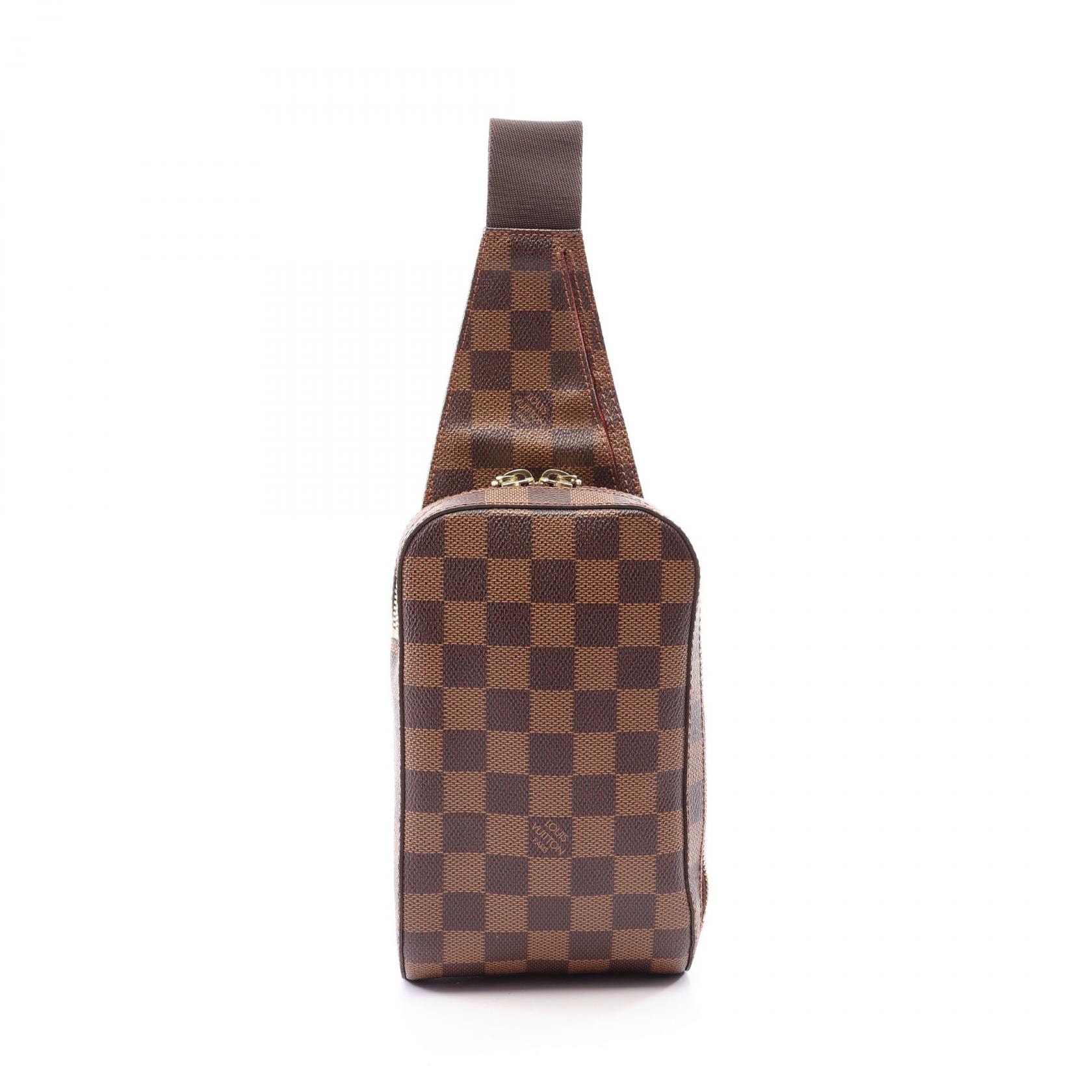 ルイ・ヴィトン LOUIS VUITTON ジェロニモス ウエストバッグ ボディバッグ バッグ PVCコーティングキャンバス ダミエ エベヌ メンズ レディース ブラウン系 N51994 【中古】