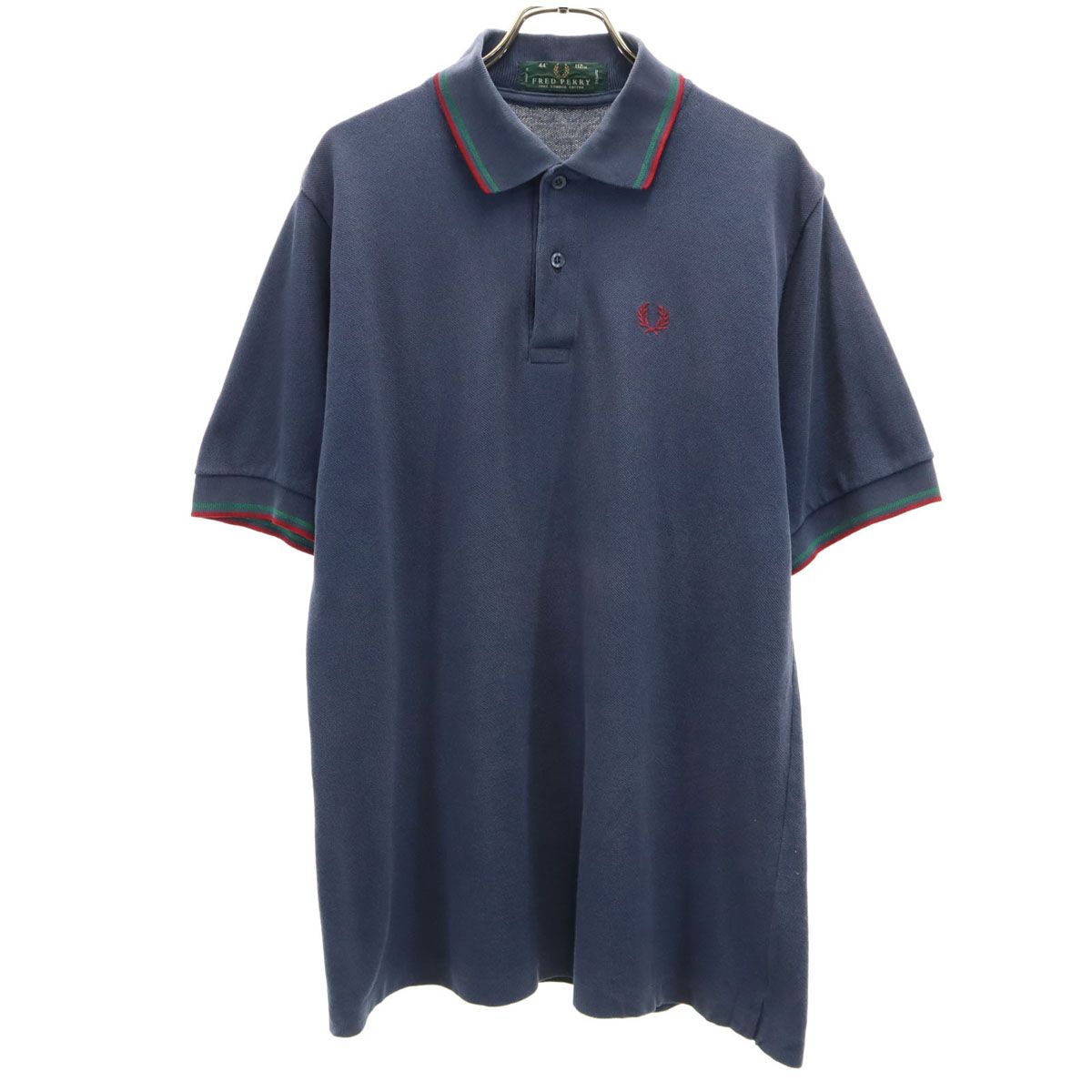 FRED PERRY フレッドペリー イングランド製 半袖 ポロシャツ 44 ネイビー