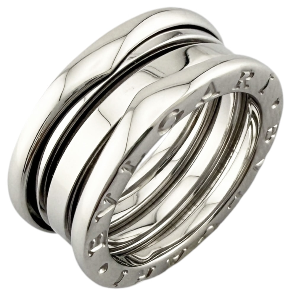 ブルガリ B-zero.1 ビーゼロワン 3バンド リング 指輪 9.5号 18金 K18ホワイトゴールド レディース BVLGARI  中古