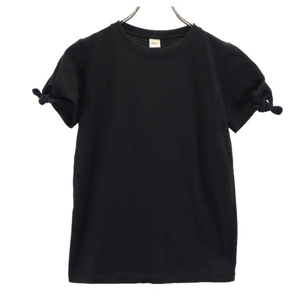 Ron Herman ロンハーマン 日本製 半袖 Tシャツ XS 黒 袖リボン