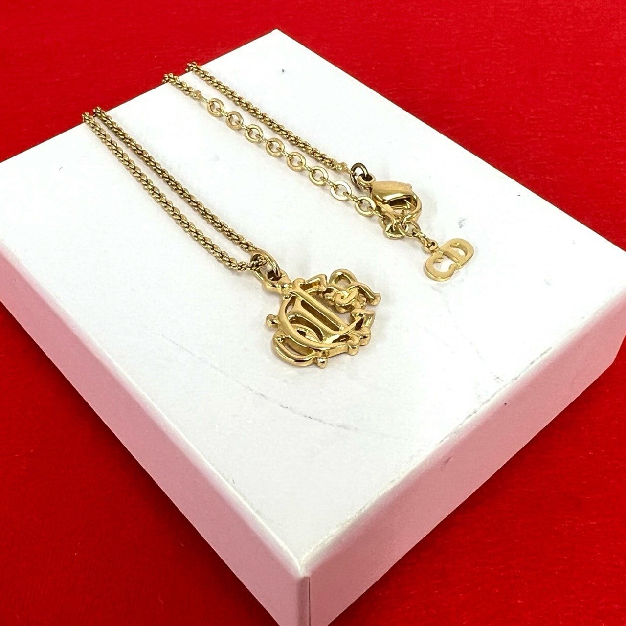 Christian Dior ディオール ロゴ GP ネックレス ゴールド
 81645