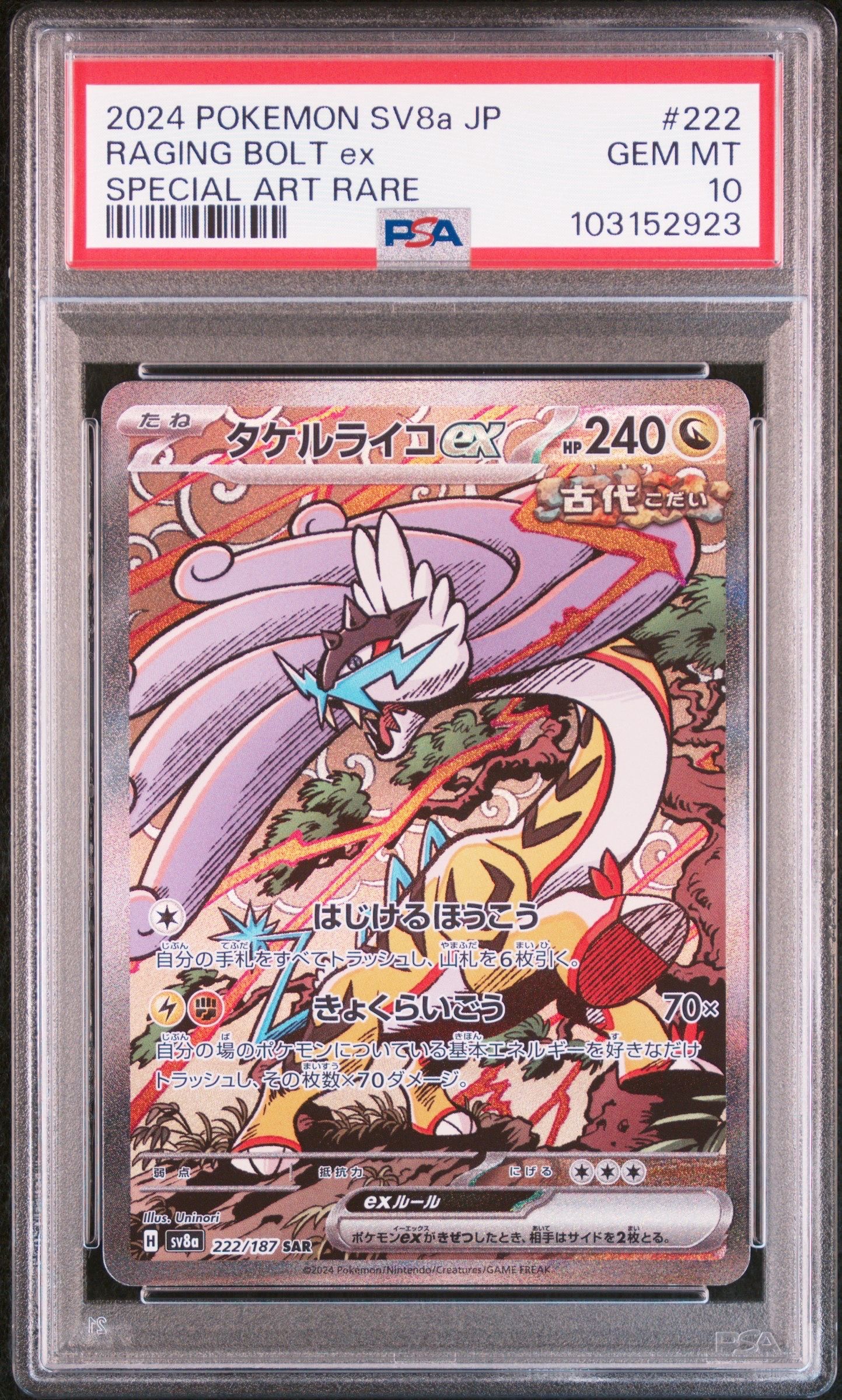 タケルライコex SAR [SV8a 222/187](ハイクラスパック「テラスタルフェスex」)