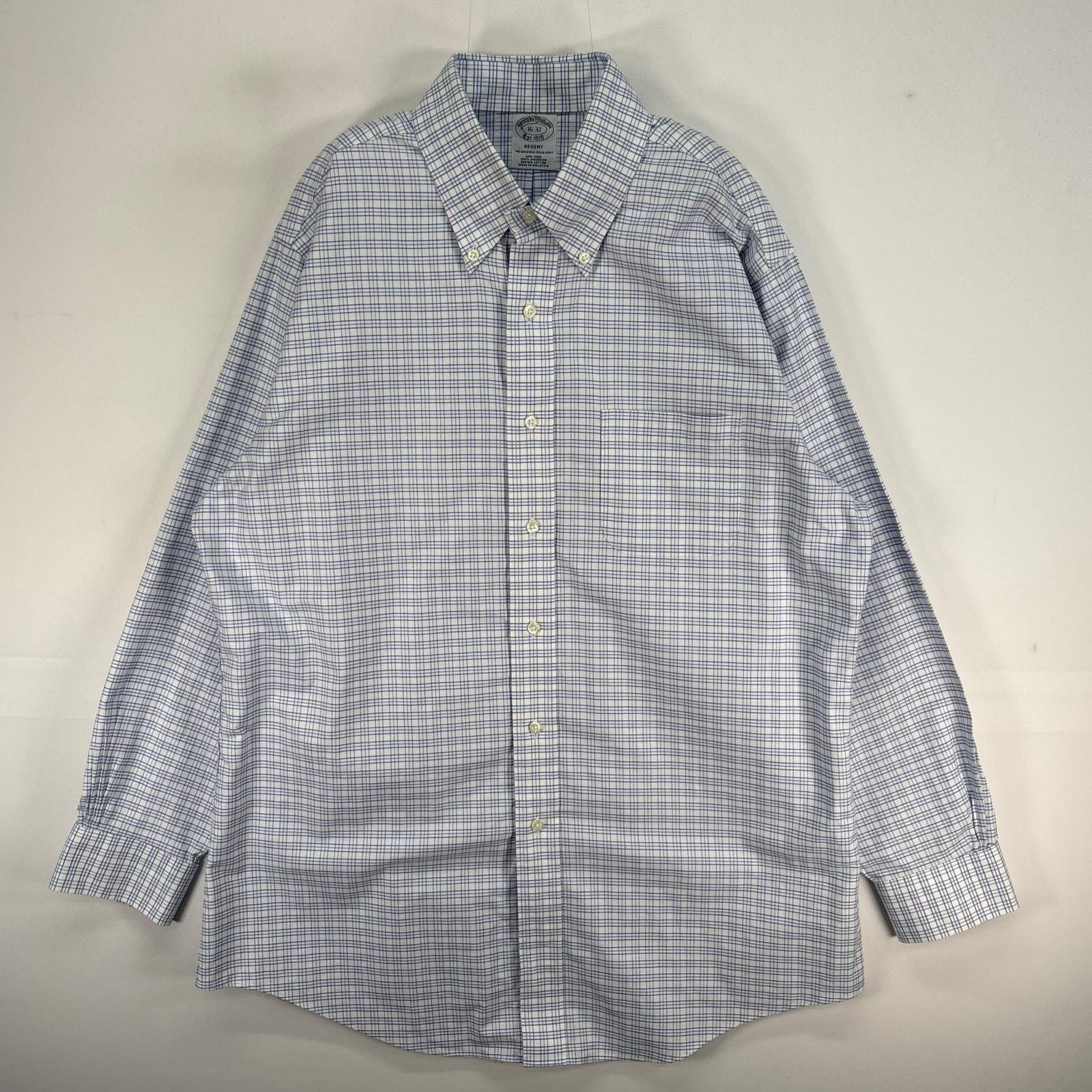 古着 ブルックスブラザーズ Brooks Brothers 長袖シャツ 胸ポケ REGENT ボタンダウン L  ブルー系 チェック メンズ