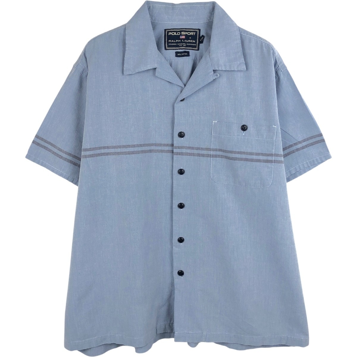 古着 90年代~ ラルフローレン Ralph Lauren POLO SPORT ポロスポーツ 半袖 オープンカラー コットンシャツ ボックスシャツ メンズXL相当 ヴィンテージ/eaa665268