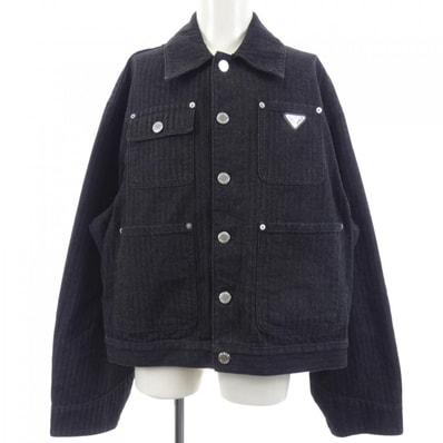 プラダ PRADA シエブロンデニム トライアングルロゴ GEB280 SOOO 16HD デニムジャケット