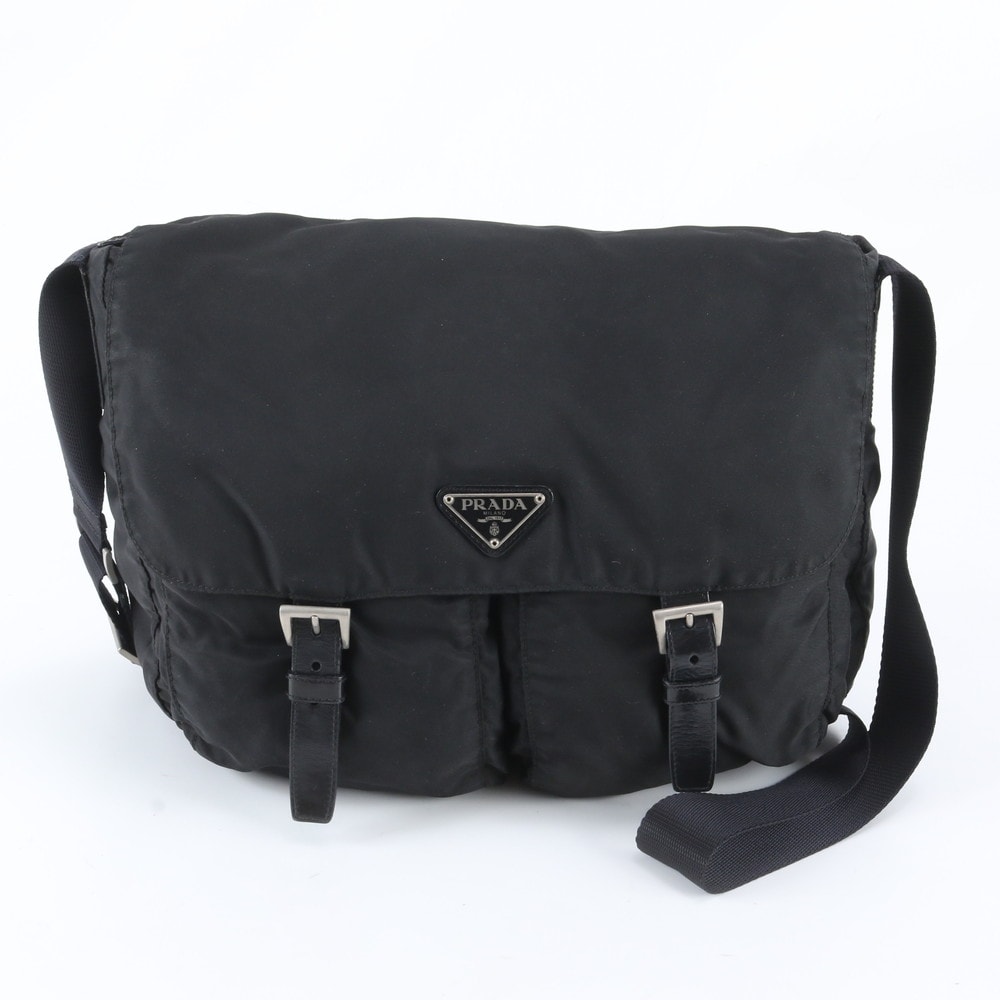 ■美品 プラダ テスート ナイロントライアングルロゴショルダーバッグ