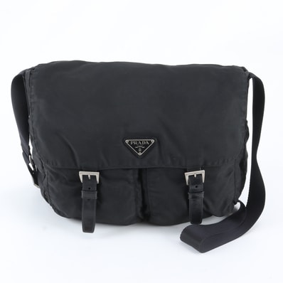 ■美品 プラダ テスート ナイロントライアングルロゴショルダーバッグ