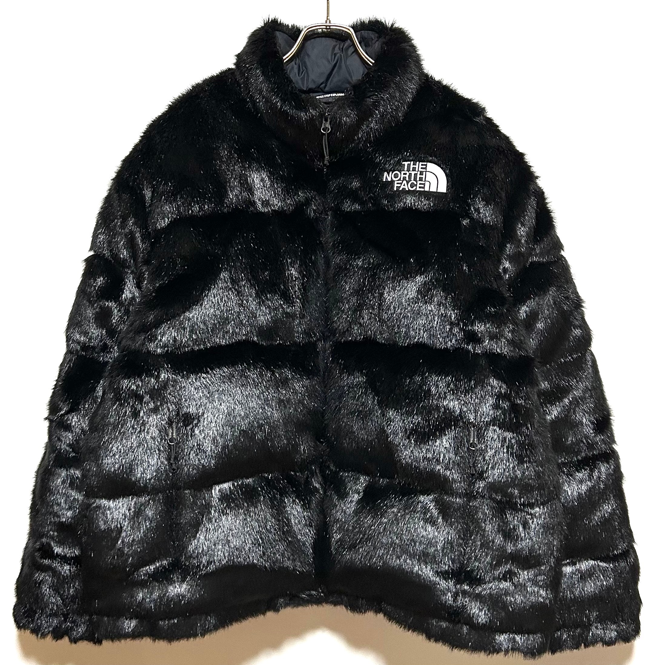 Supreme x The North Face Faux Fur Nuptse Jacket "Black"